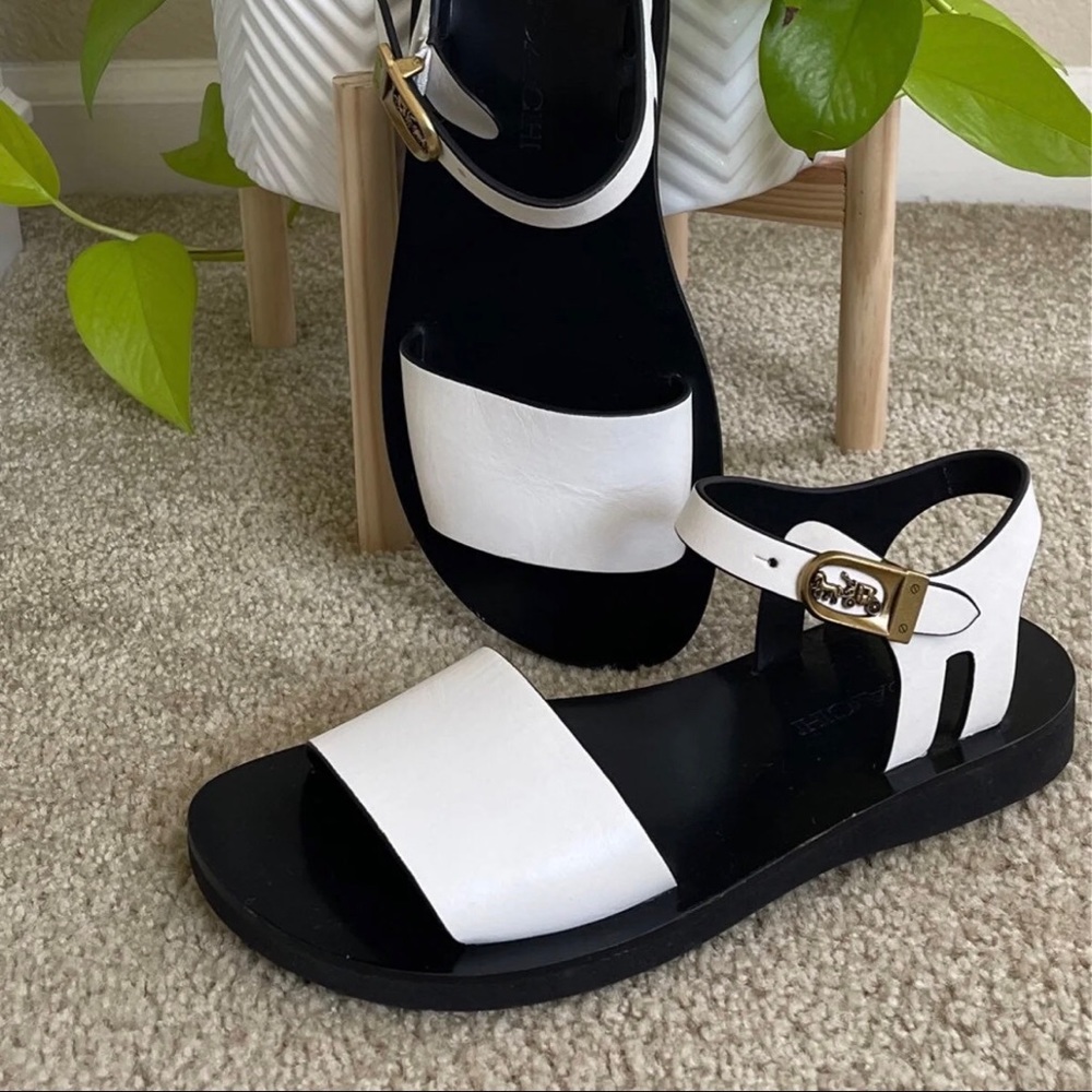 Coach white sandals size 6.5